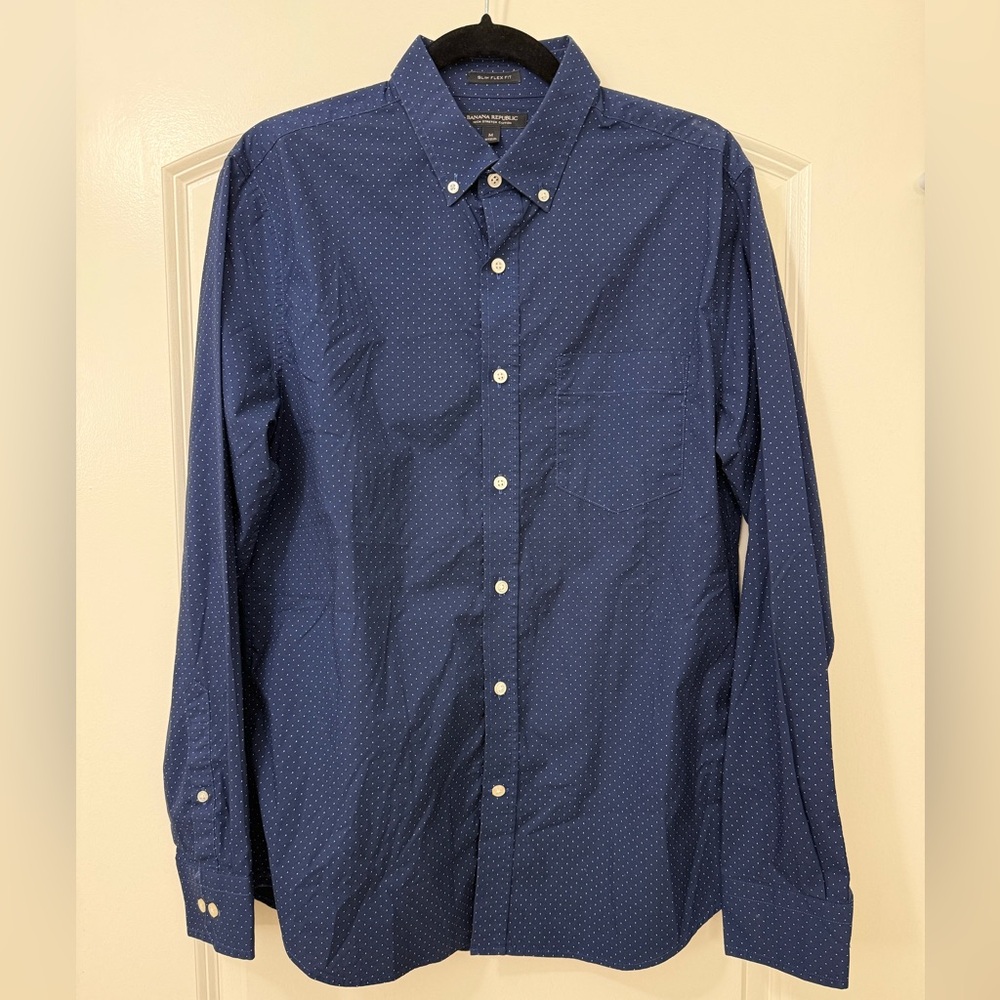 Banana Republic Blue Casual Button Down Shirt